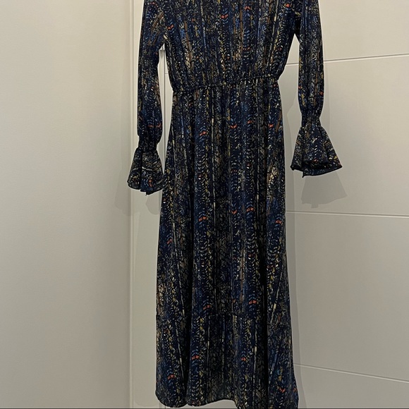 Mock-Neck Frilled Gown Dress - Picture 2 of 4